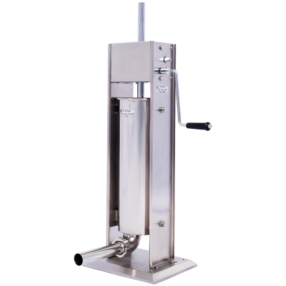 Vertical Stainless Steel Manual Sausage Stuffing Machine with 4 Filling Tubes H767748
