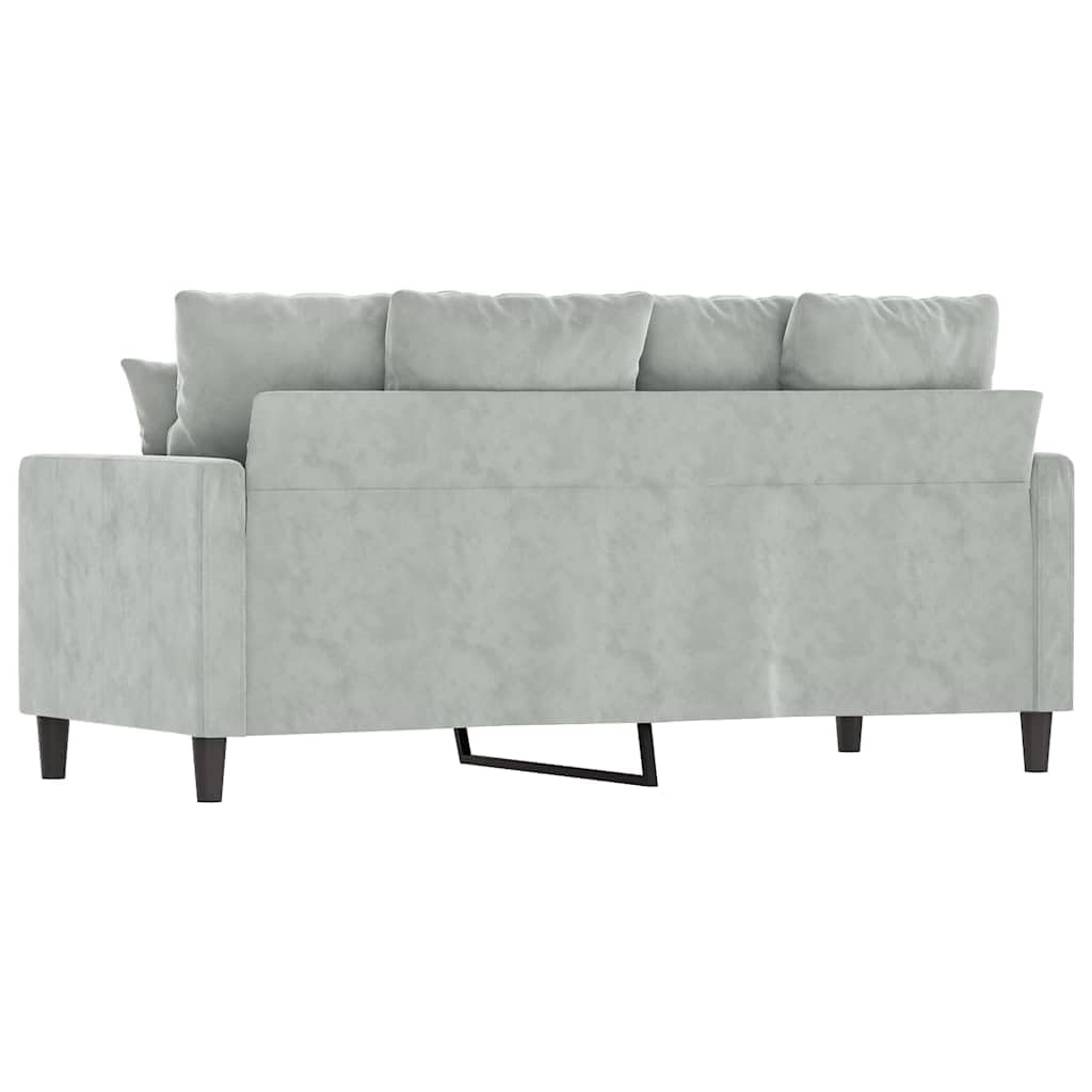 Light Gray Velvet 2-Seater Sofa M47639