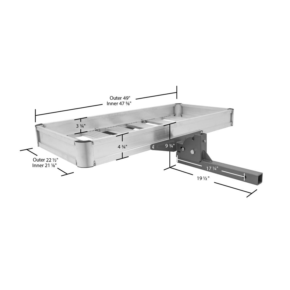 Aluminum Folding Hitch Cargo Carrier 500 lb R698505