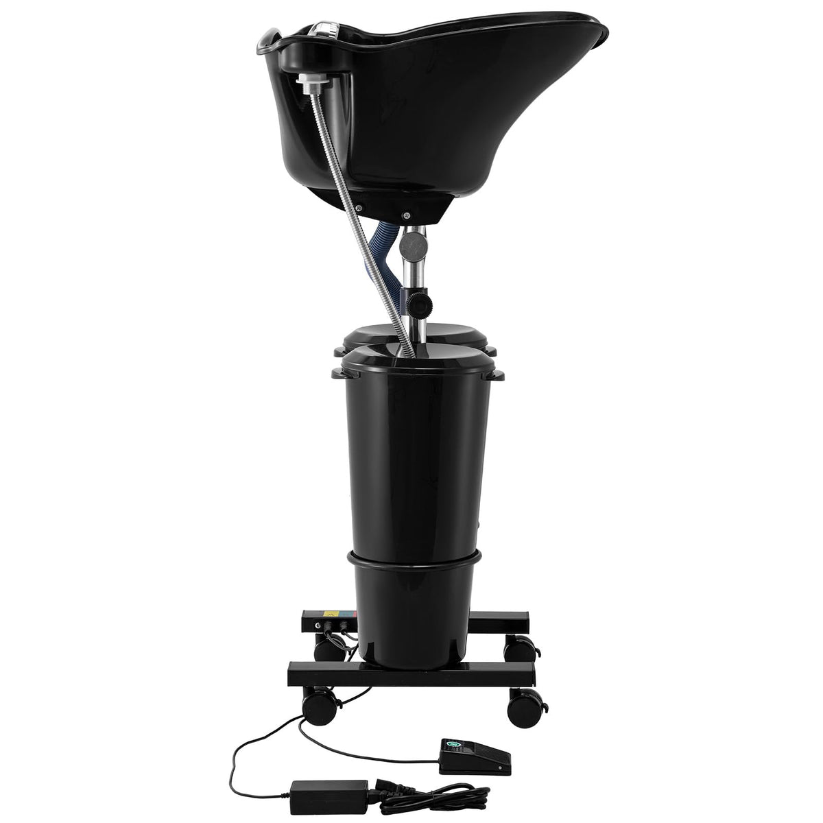 Portable Shampoo Bowl with Electric Pump, 2 Buckets, Black A679469