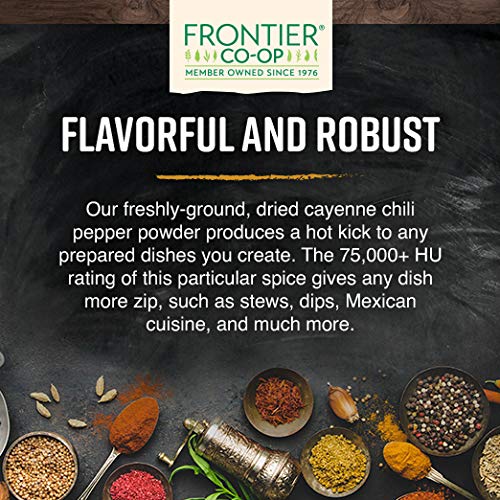 Organic Ground Cayenne Chili Peppers 16 Ounce Y79446