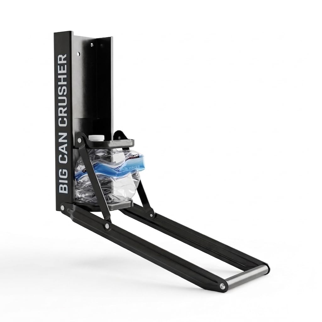 Heavy Duty Metal Can Crusher Bottle Crusher, Wall Mounted, Black W650062