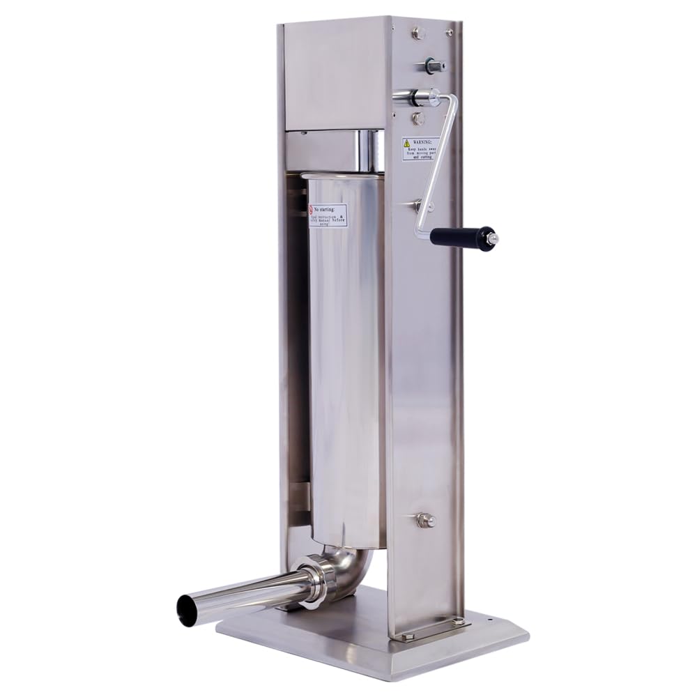 Vertical Stainless Steel Manual Sausage Stuffing Machine with 4 Filling Tubes H767748