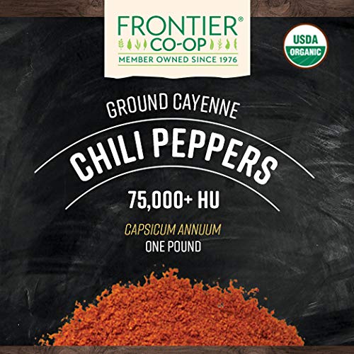 Organic Ground Cayenne Chili Peppers 16 Ounce Y79446