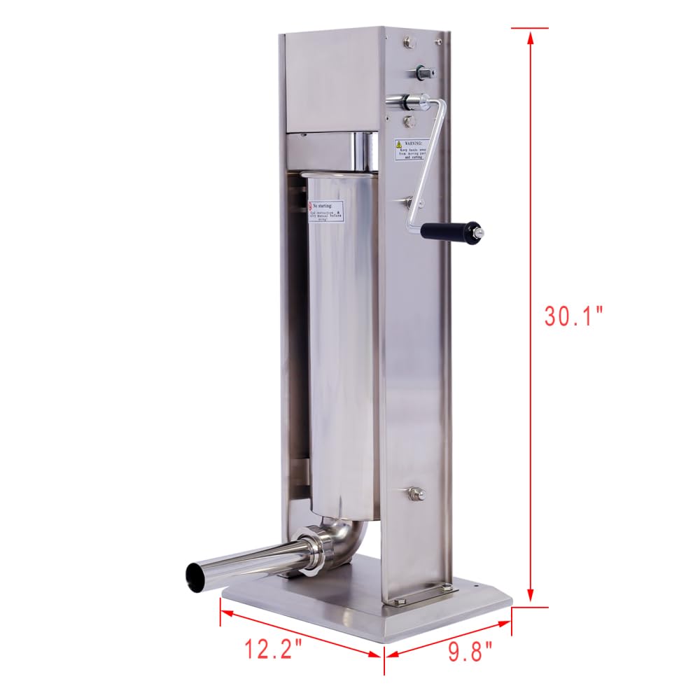 Vertical Stainless Steel Manual Sausage Stuffing Machine with 4 Filling Tubes H767748