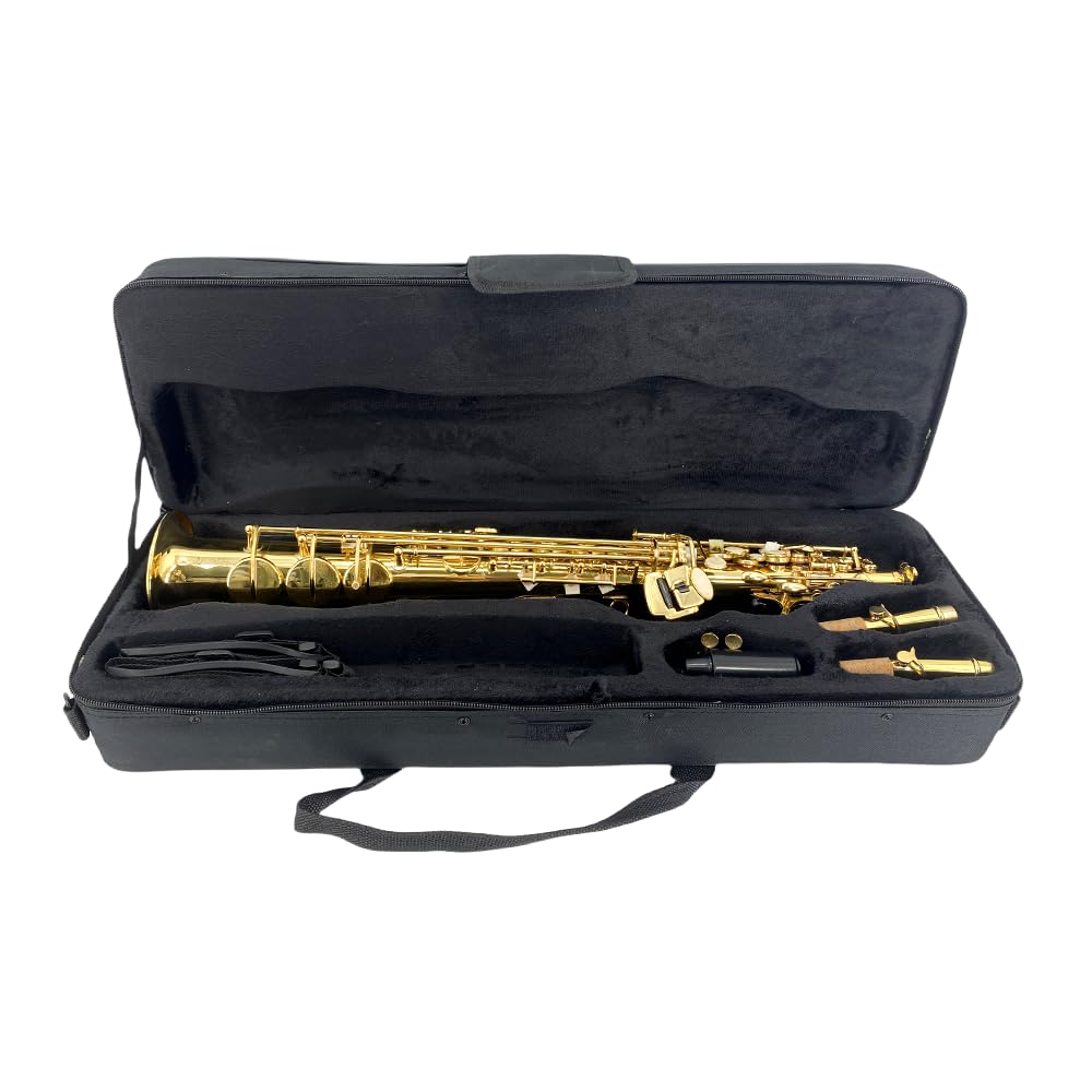 Straight Soprano Saxophone with Case, Mouthpiece, Neck Strap & Accessories K3412