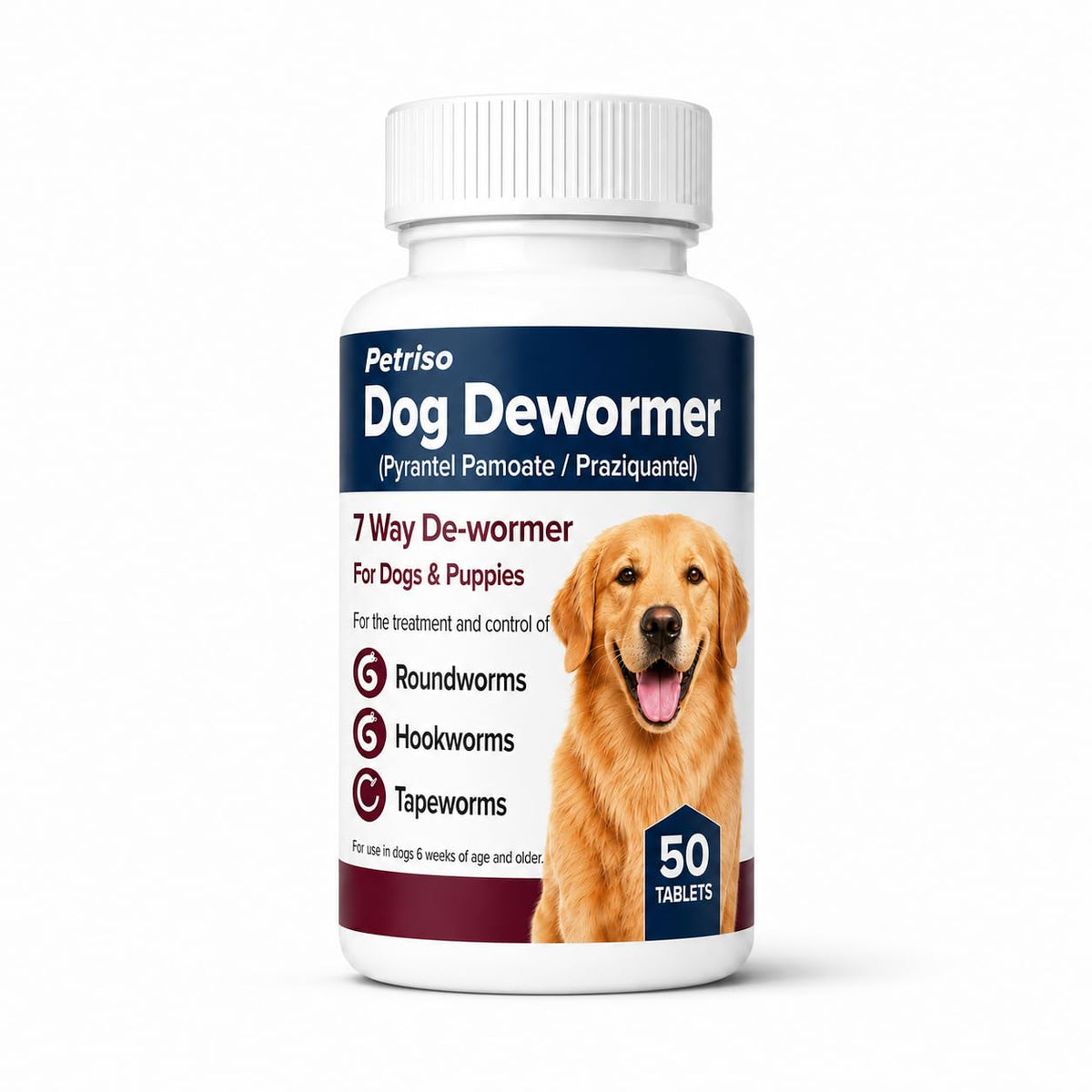 Dewormer for Dogs, 50 Tablets J549831