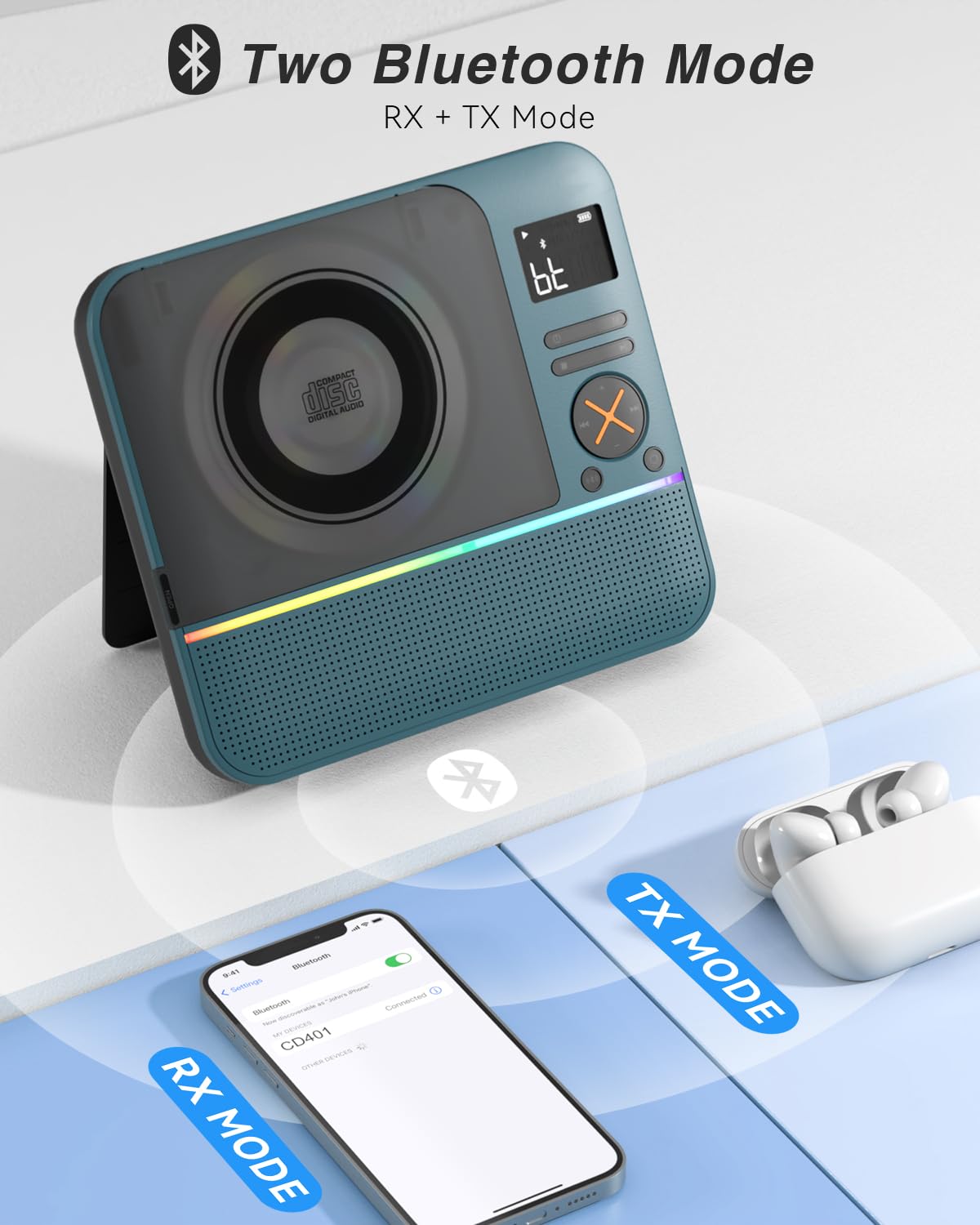 Portable CD Player with Bluetooth R867