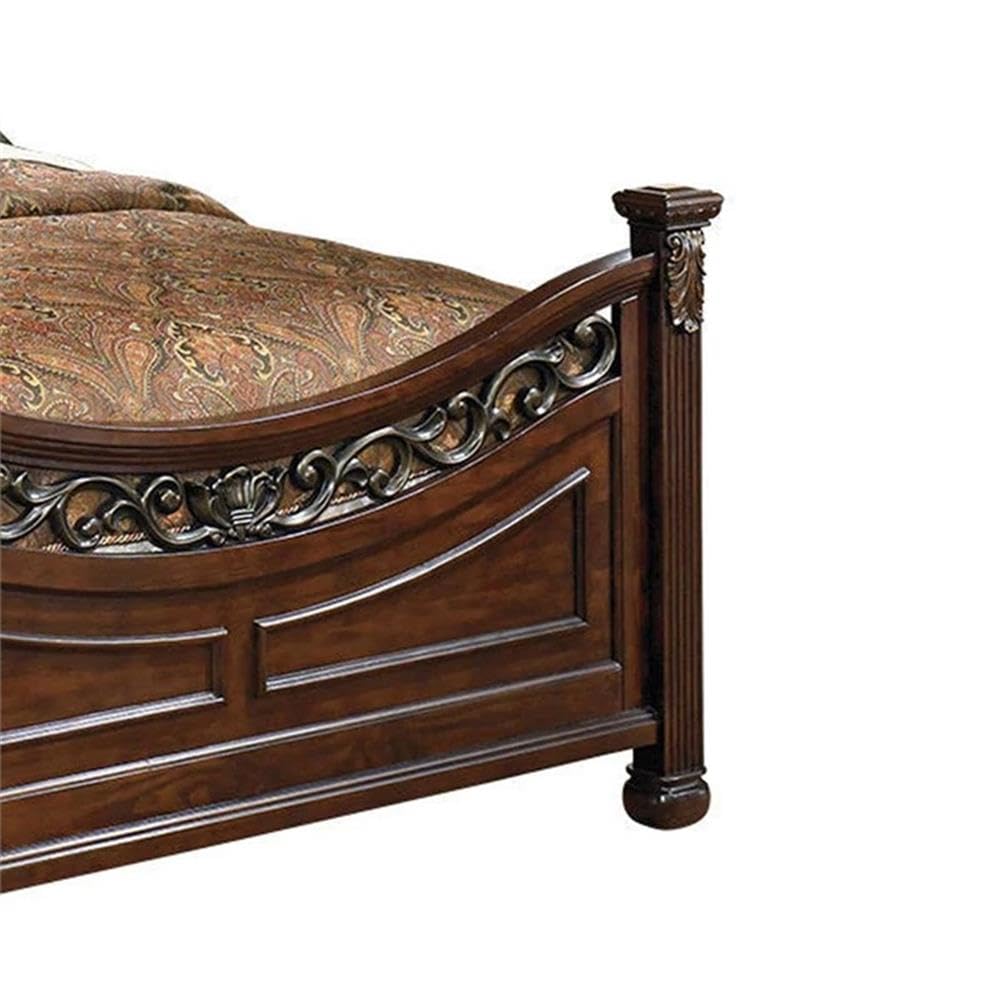 California King Bed with High Profile Headboard and Footboard M54104