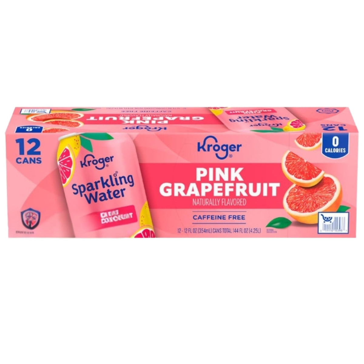 Pink Grapefruit Sparkling Water, 12 fl oz, Pack of 12 N2957