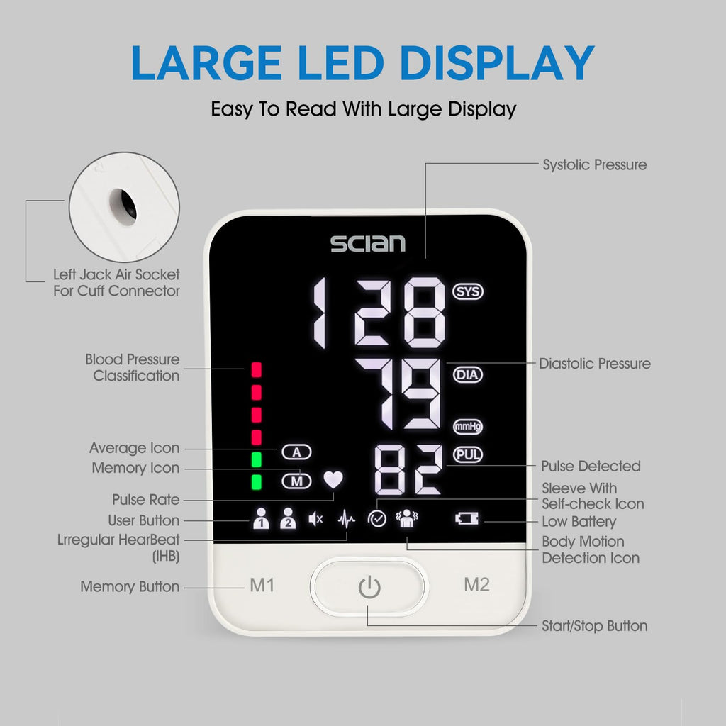 Automatic Blood Pressure Monitor Arm Cuff with LED Display V98306
