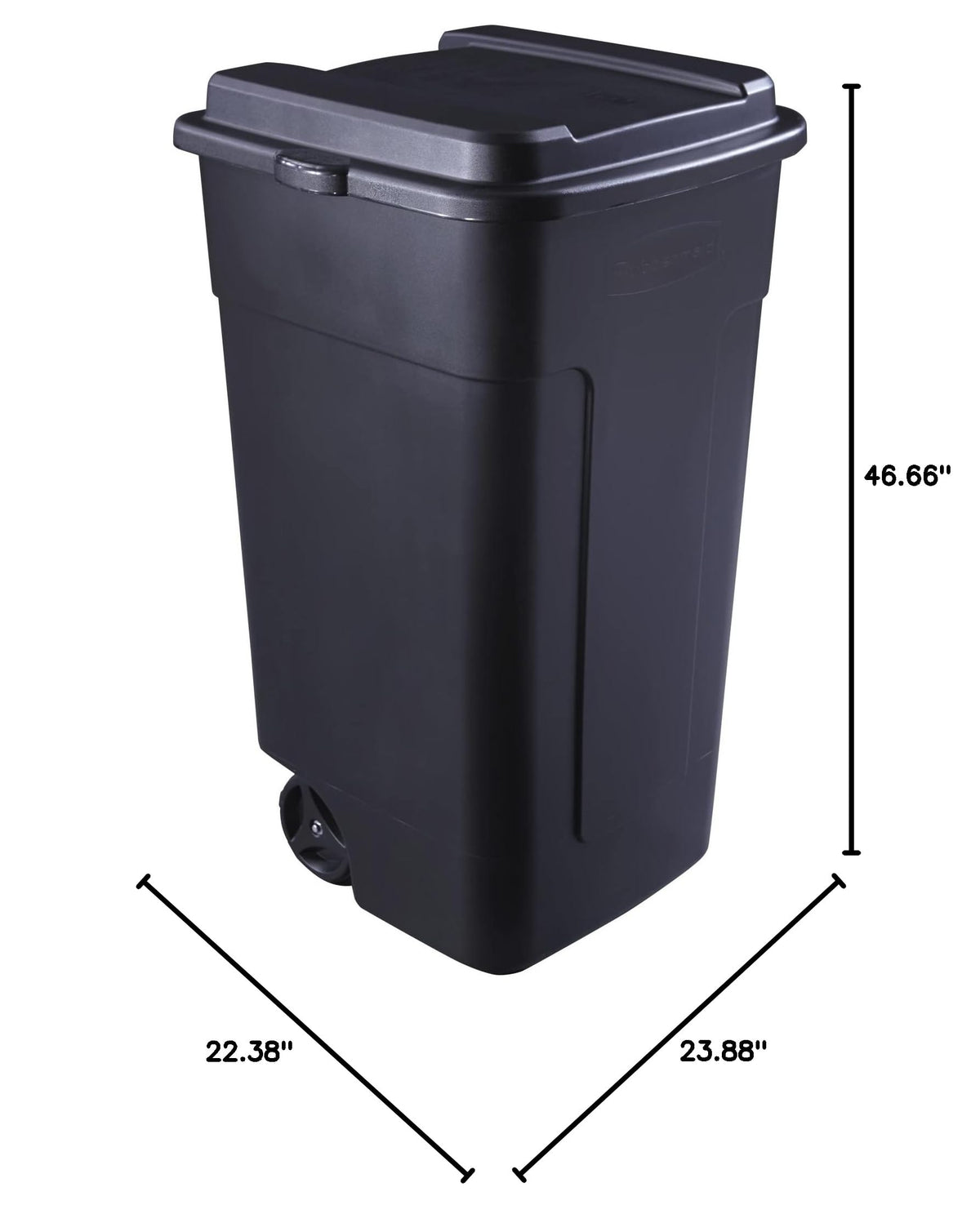 50 gal Wheeled Plastic Trash Can U63339