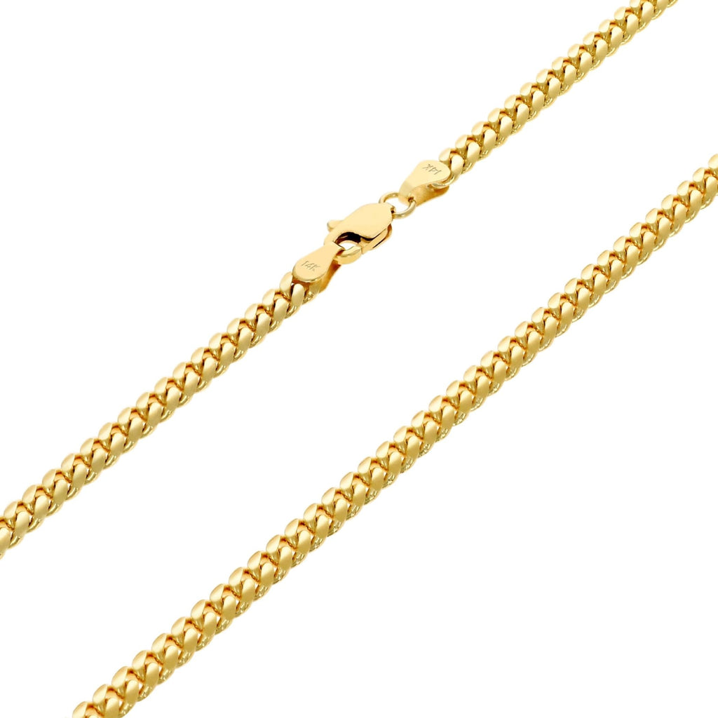 14k Yellow Gold Cuban Link Chain Necklace U807