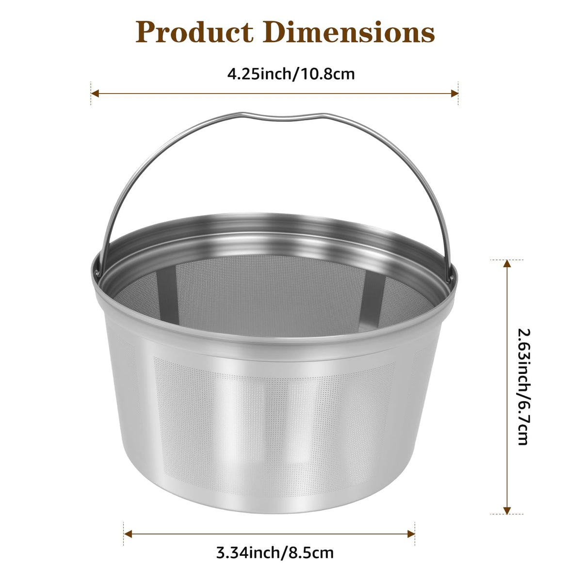 Stainless Steel Reusable Coffee Filter 2 Pack X5059