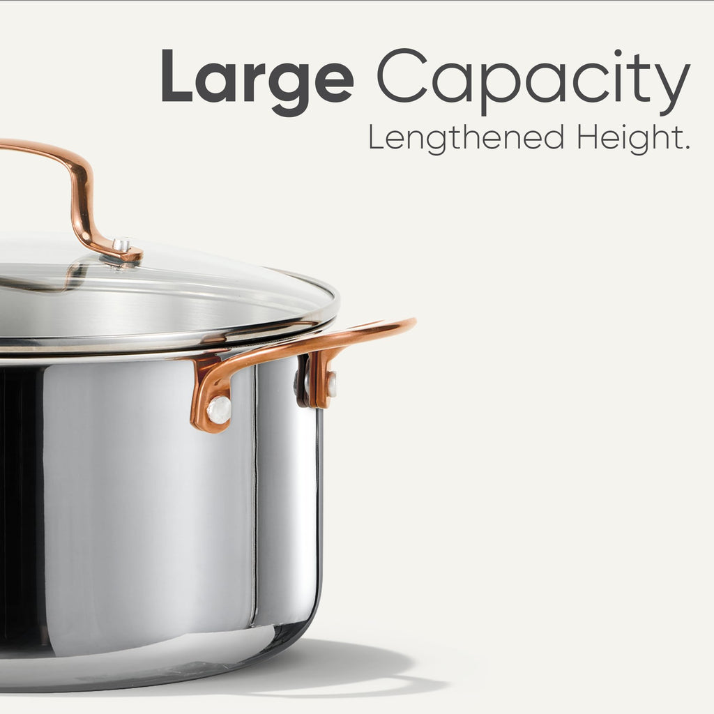 8 Qt Tri-Ply Stainless Steel Stockpot with Lid Z793490