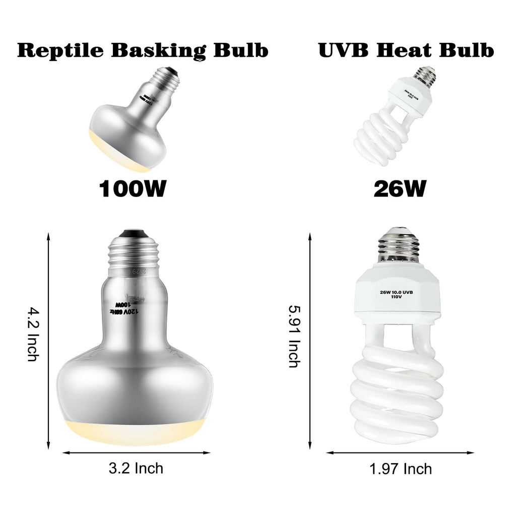 15inch Dual Reptile Light Fixture with Bulb Kit Y62191