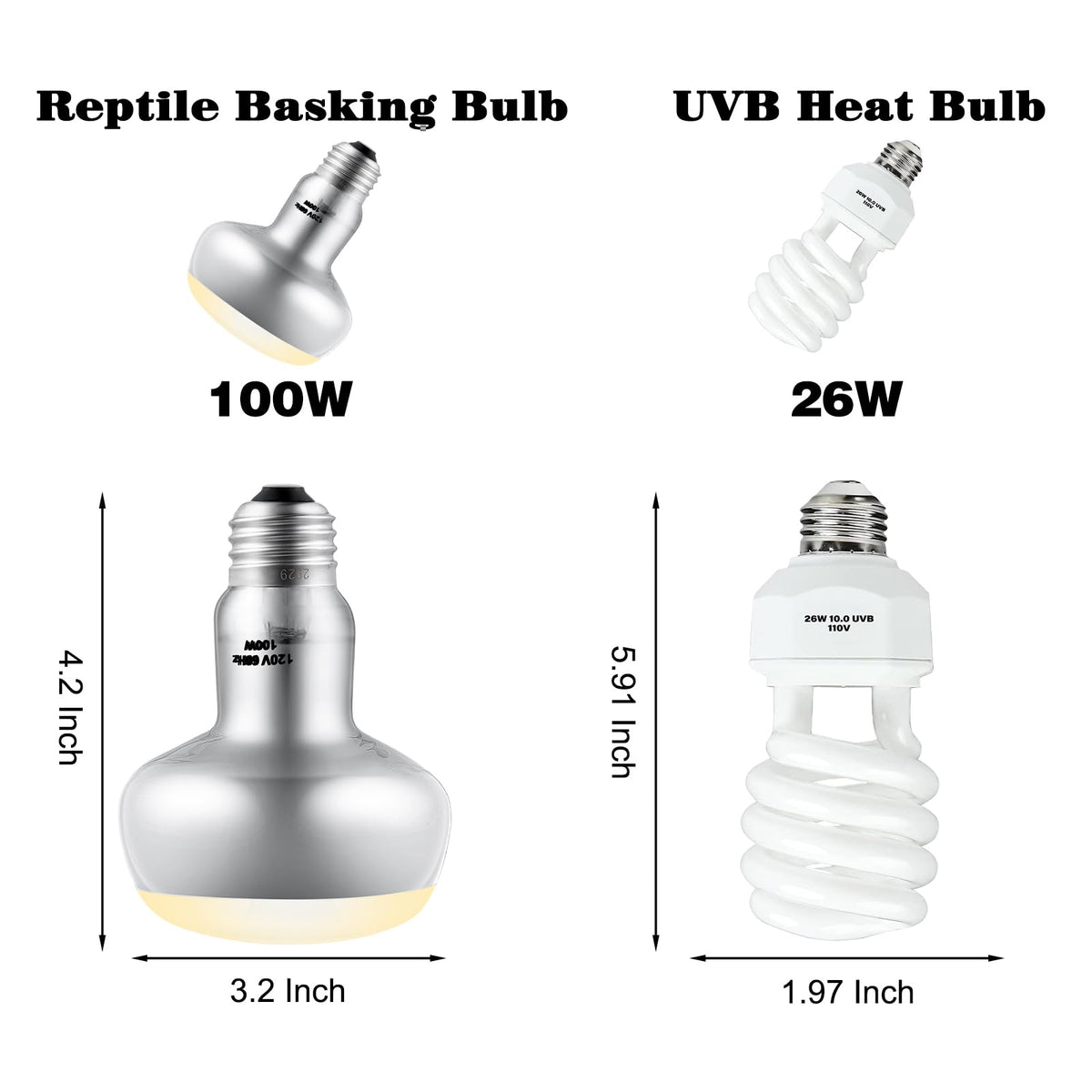 15inch Dual Reptile Light Fixture with Bulb Kit Y62191