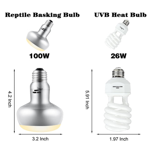 15inch Dual Reptile Light Fixture with Bulb Kit Y62191