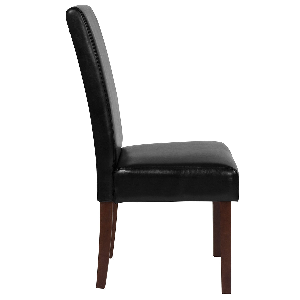 Black Faux Leather Parsons Chair 6-Pack J156