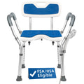Extra Wide Padded Armrests Shower Chair, 500lbs Capacity, Aluminum I2245