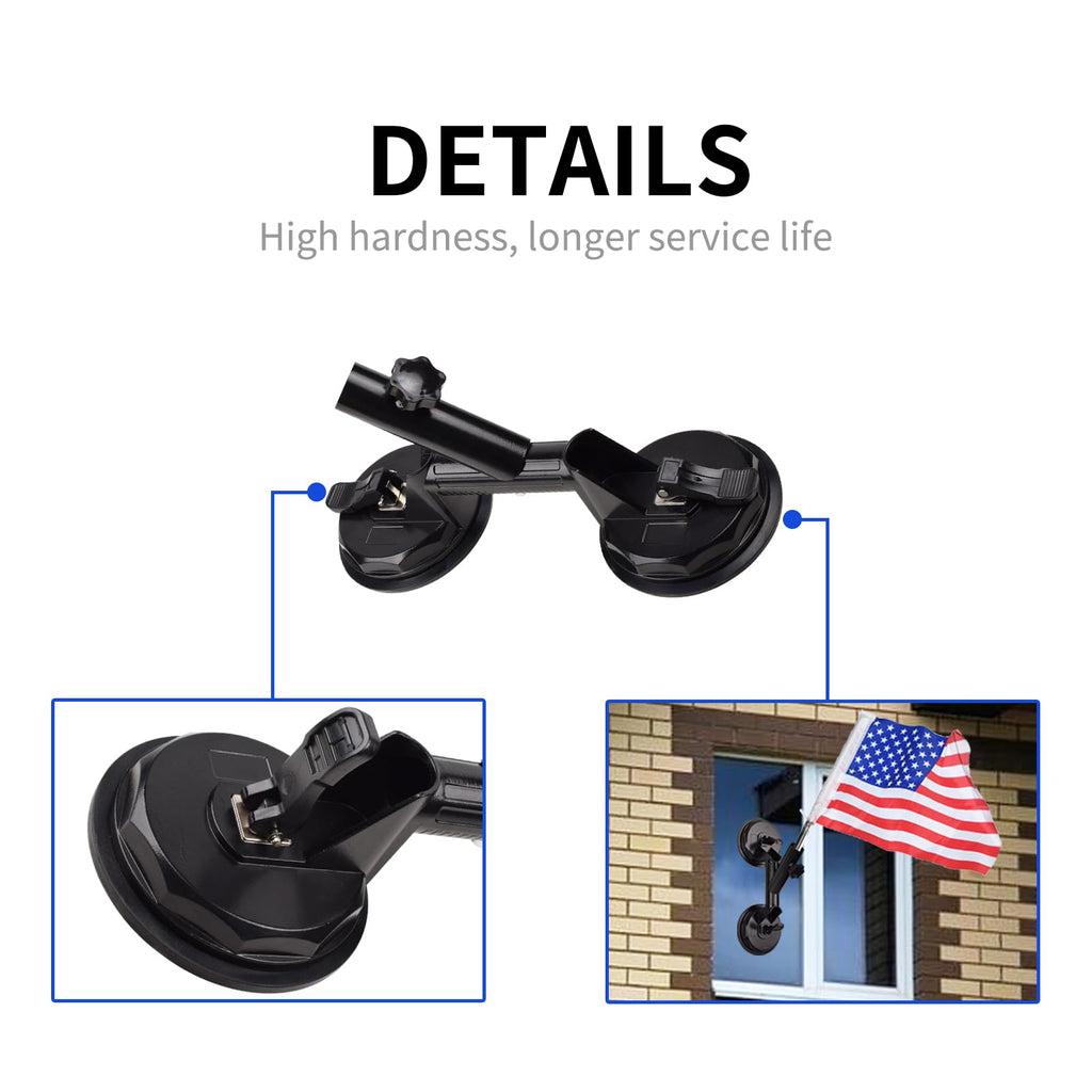 Suction Cup Vehicle Flagpole Bracket Aluminum Alloy K624658