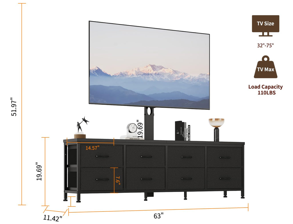 Dresser TV Stand with 8 Drawers D3844