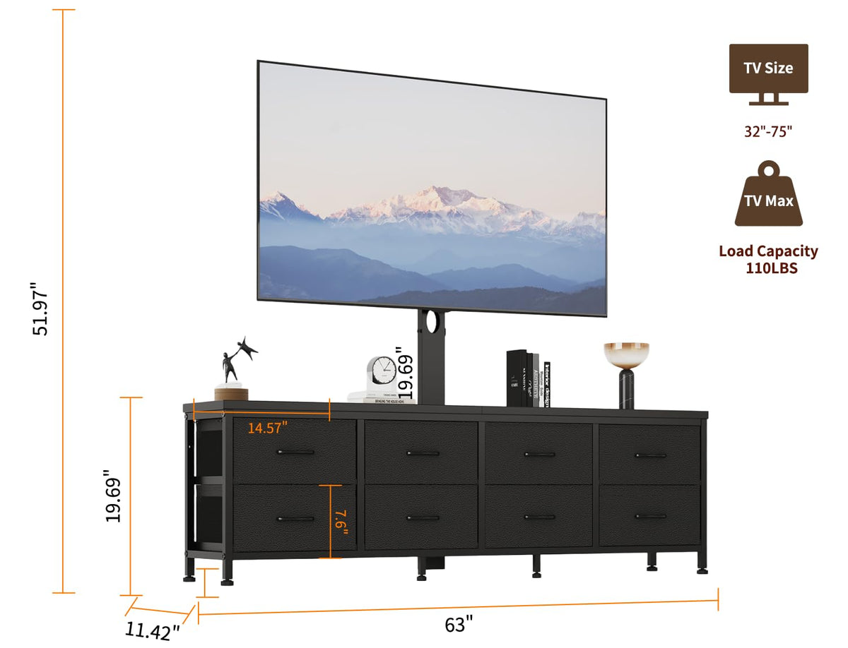 Dresser TV Stand with 8 Drawers D3844