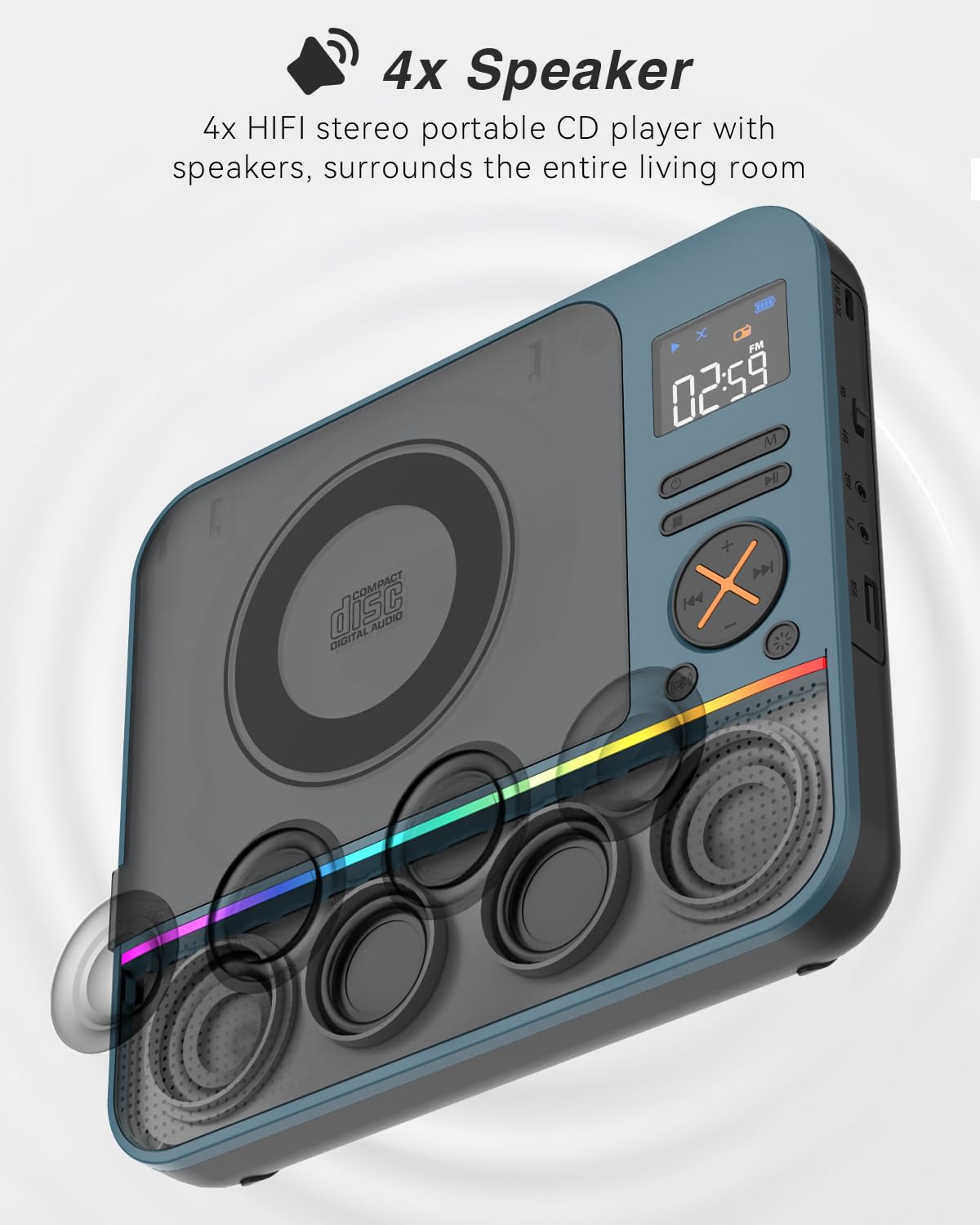 Portable CD Player with Bluetooth R867