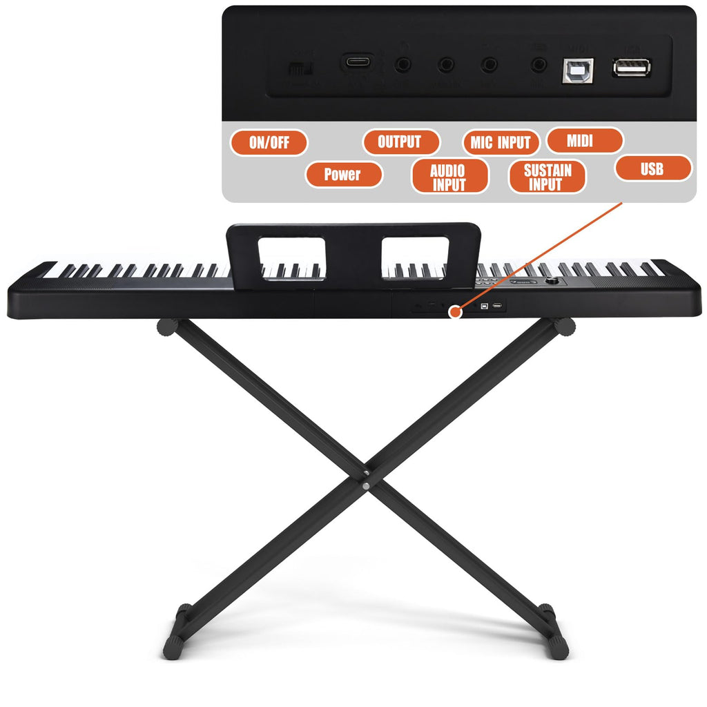 88 Key Digital Piano with Semi Weighted Keys R644712