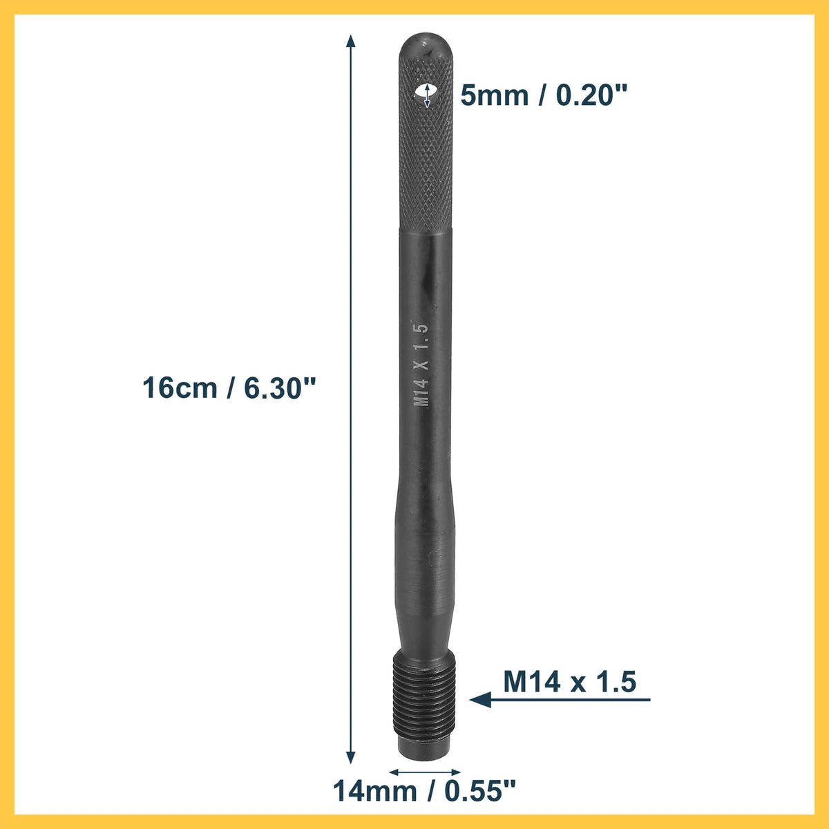Black Carbon Steel Wheel Hangers Alignment Pin M14x1.5 S62268
