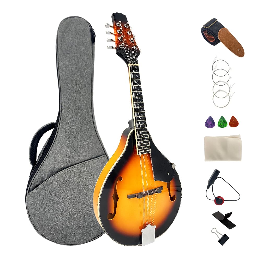 8 String A Style Acoustic Mandolin Kit with Carrying Case E70023