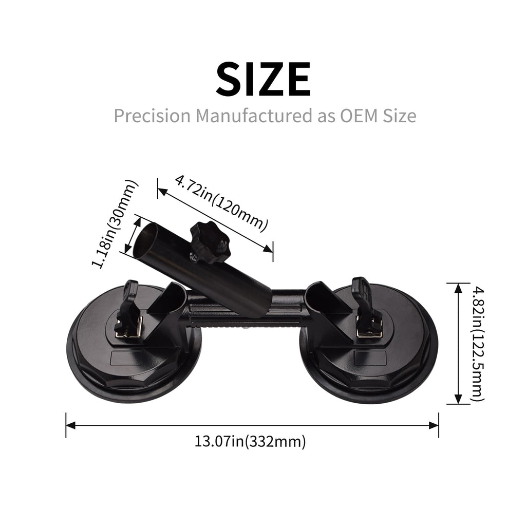 Suction Cup Vehicle Flagpole Bracket Aluminum Alloy K624658
