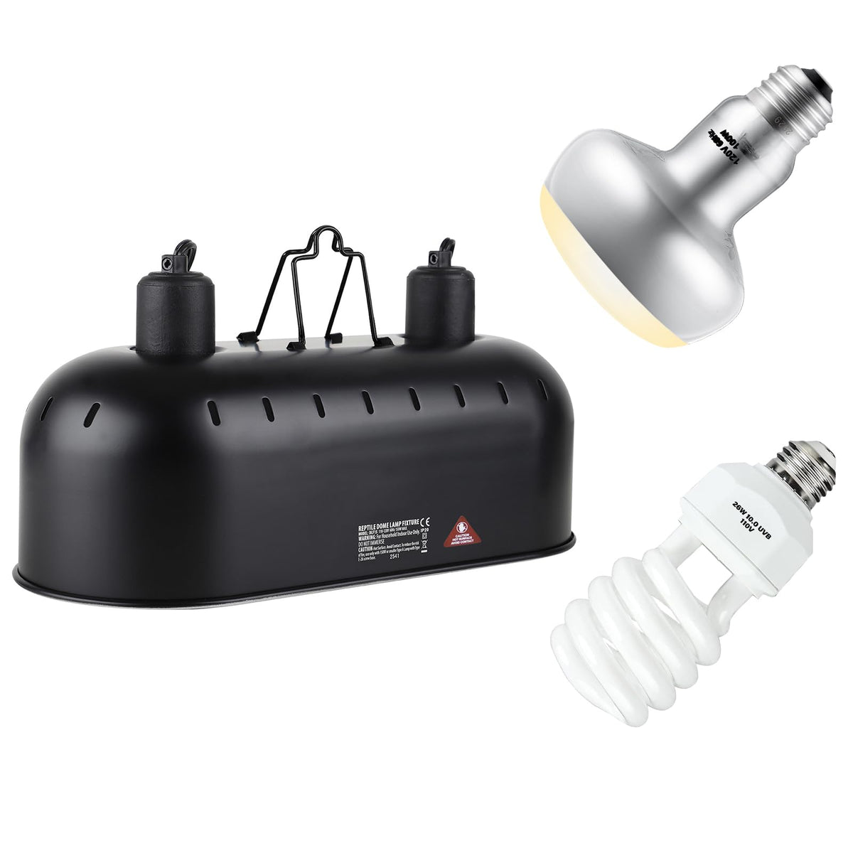15inch Dual Reptile Light Fixture with Bulb Kit Y62191