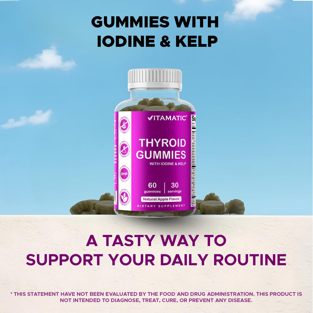 Thyroid Gummies with Iodine & Kelp, 60 Gummies A762367