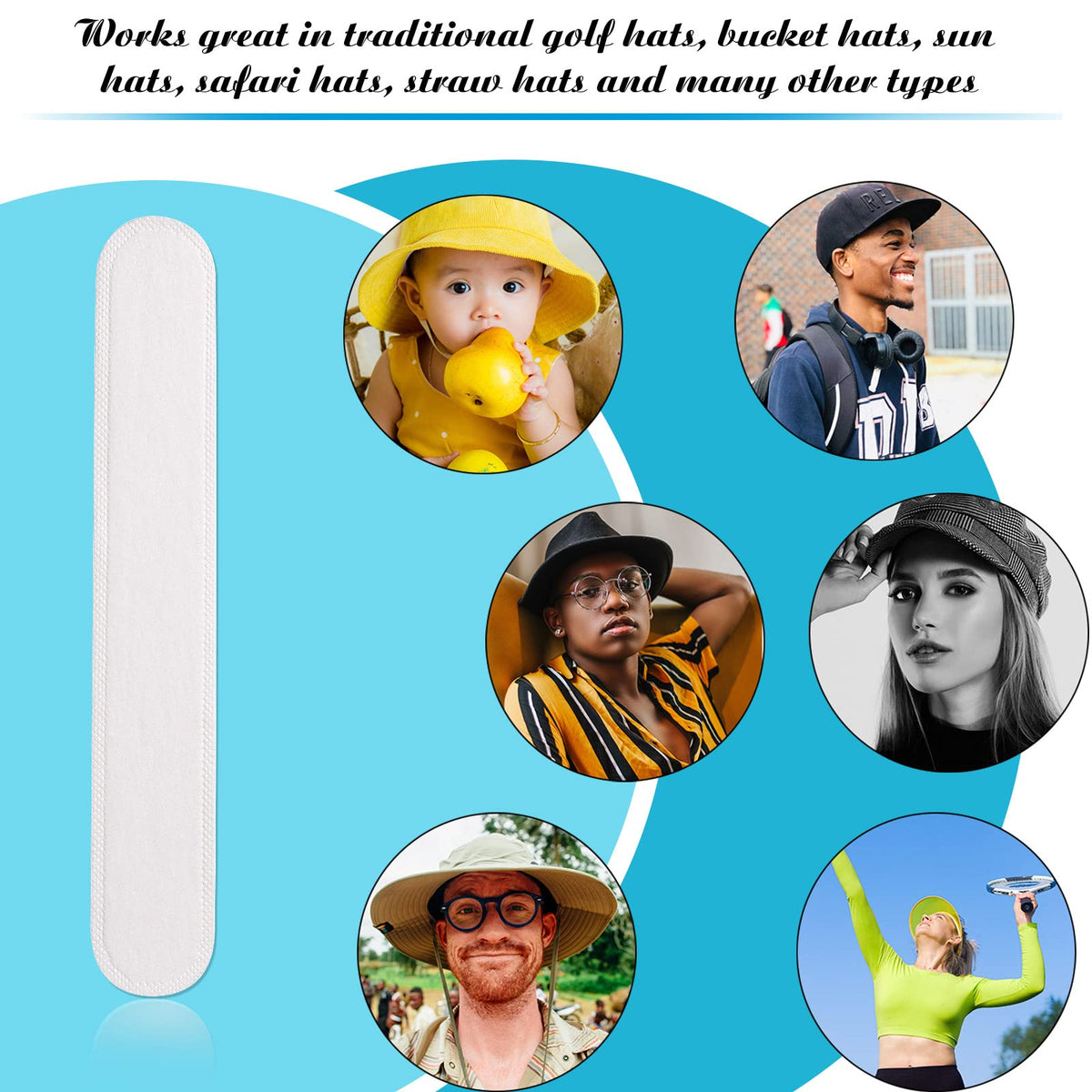 30 Pcs Disposable Hat Sweat Liner V620