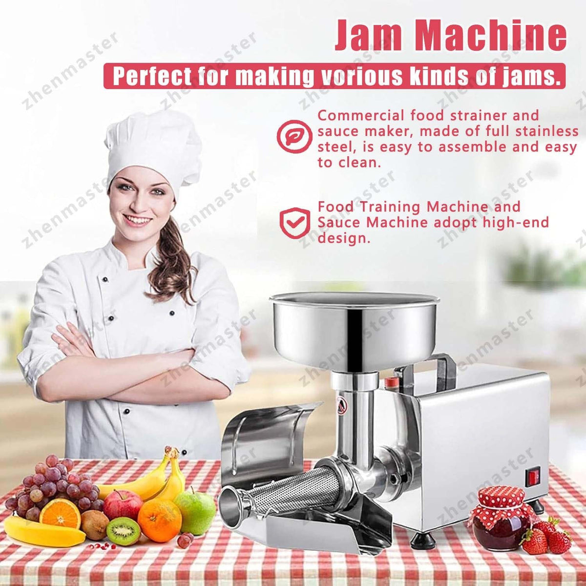 450W Stainless Steel Electric Tomato Strainer Y3309