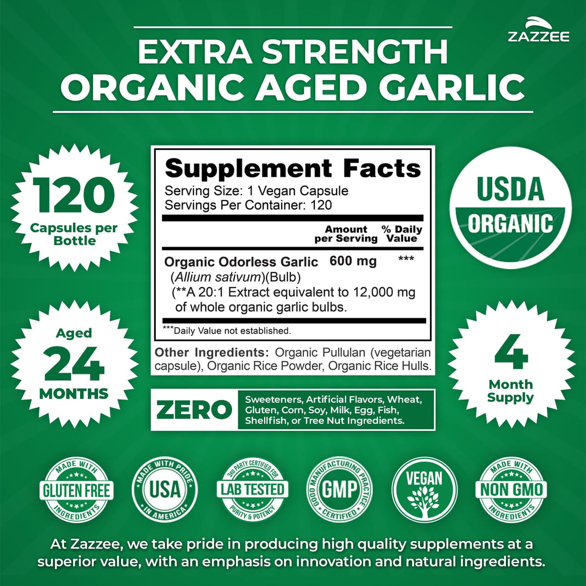 USDA Organic Aged Garlic 20:1 Extract R68700