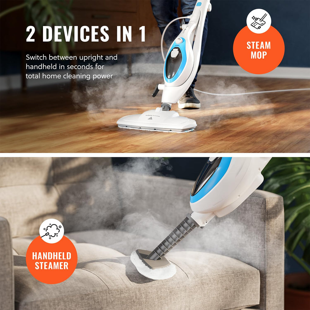 10-in-1 Steam Mop with Detachable Handheld Steam Cleaner S82953