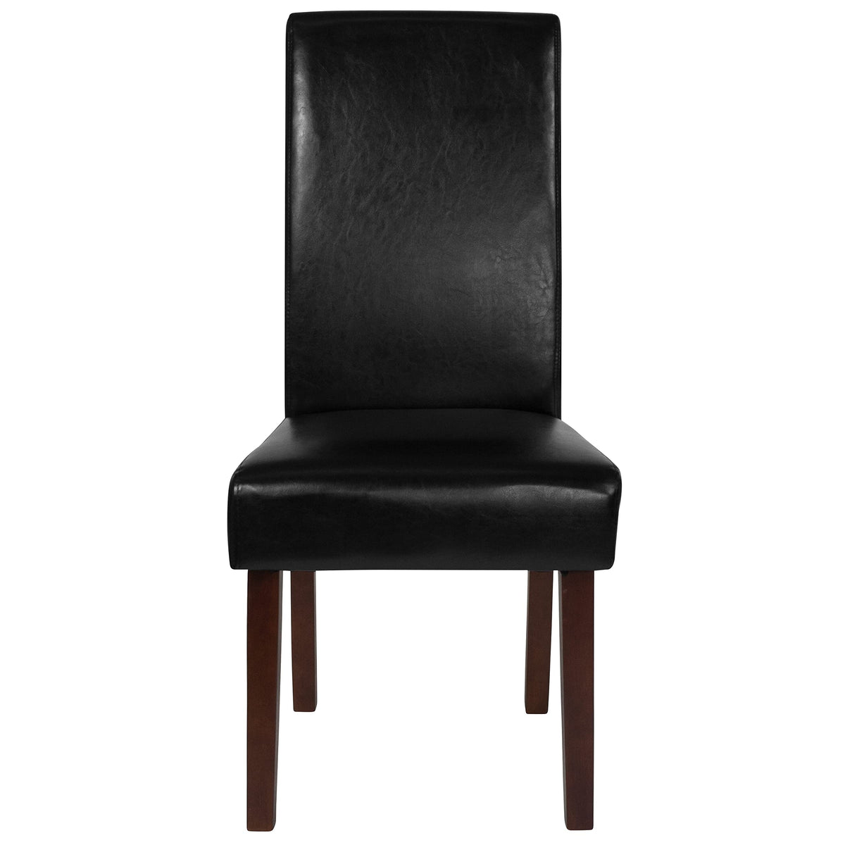 Black Faux Leather Parsons Chair 6-Pack J156