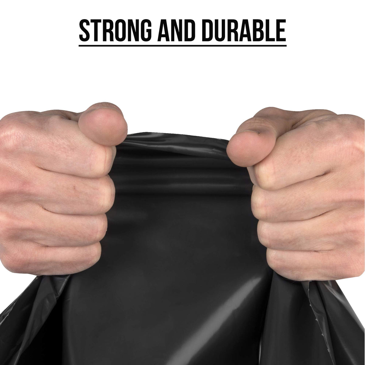 42 Gallon 4 MIL Black Heavy Duty Trash Bags Pack of 128 L538295