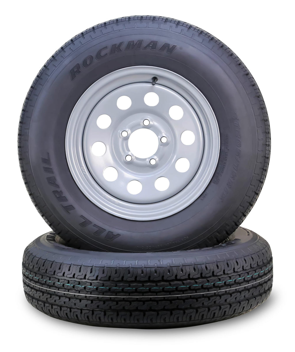 Trailer Tire Wheel ST205/75R15 8-Ply Silver Rim O4850
