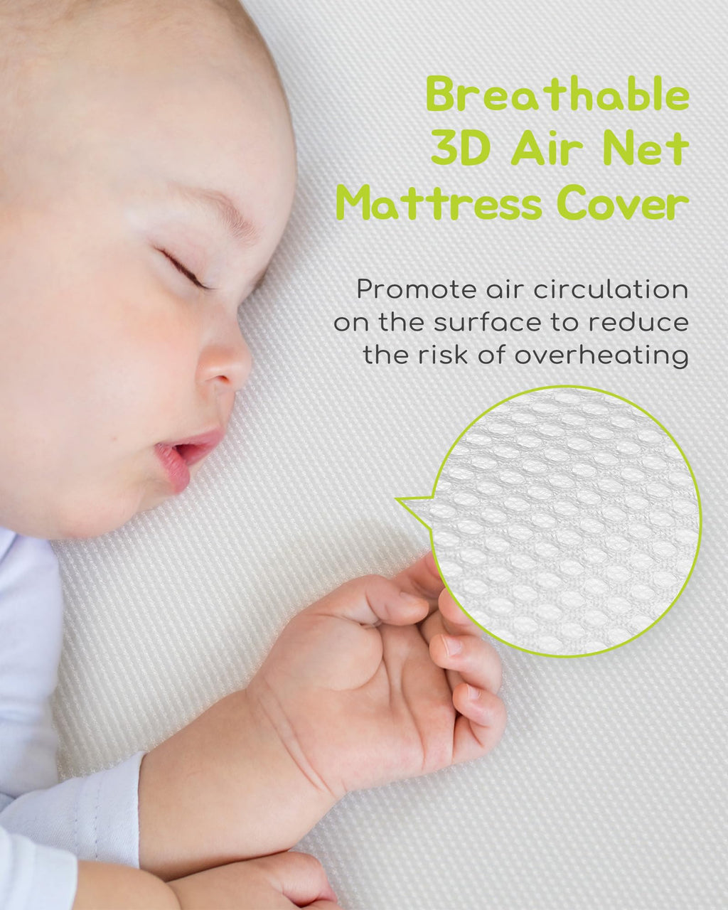 Breathable Standard Full Size Crib Mattress with Waterproof Machine Washable Cover S270