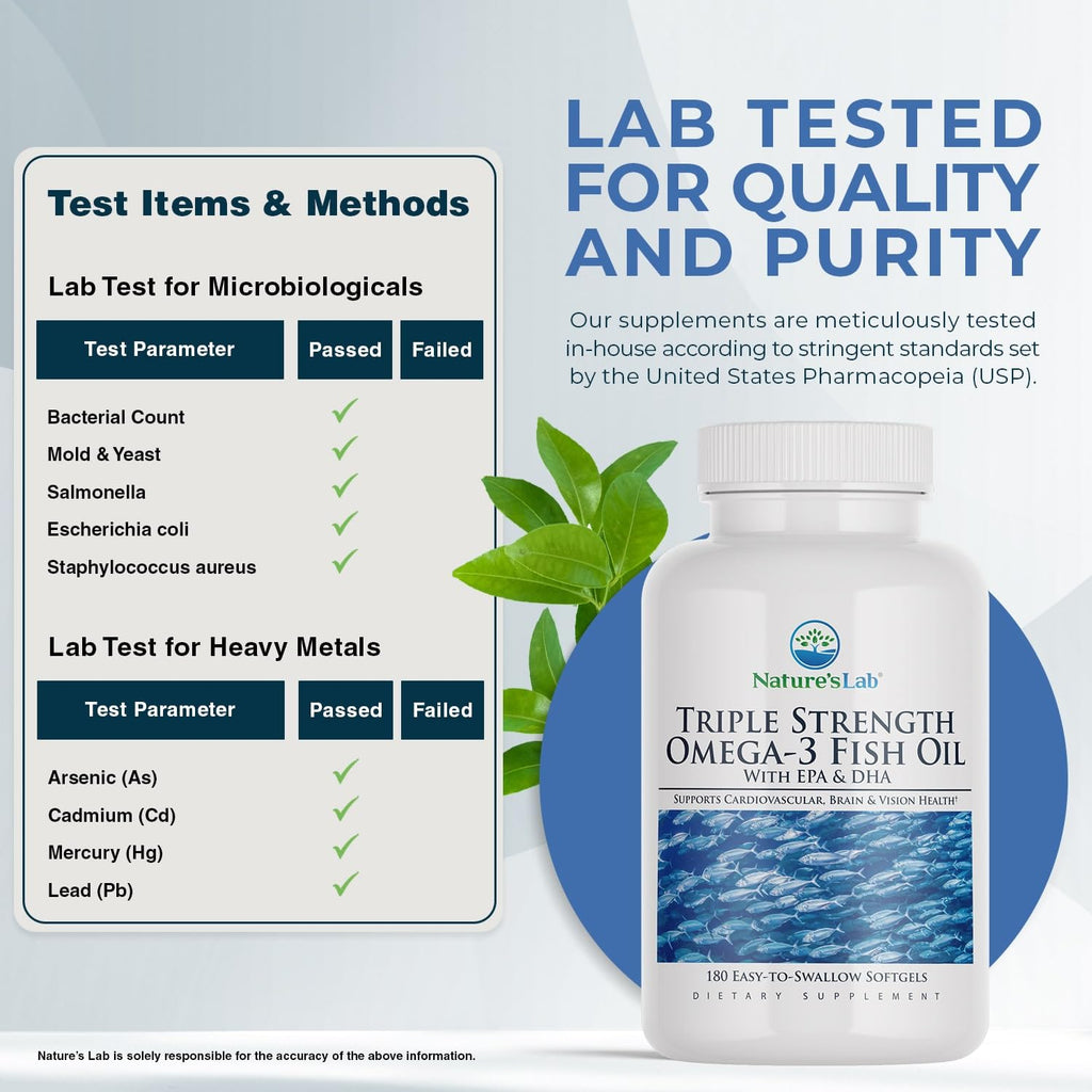 Triple Strength Omega-3 Fish Oil with EPA & DHA 180 Softgels Z51585