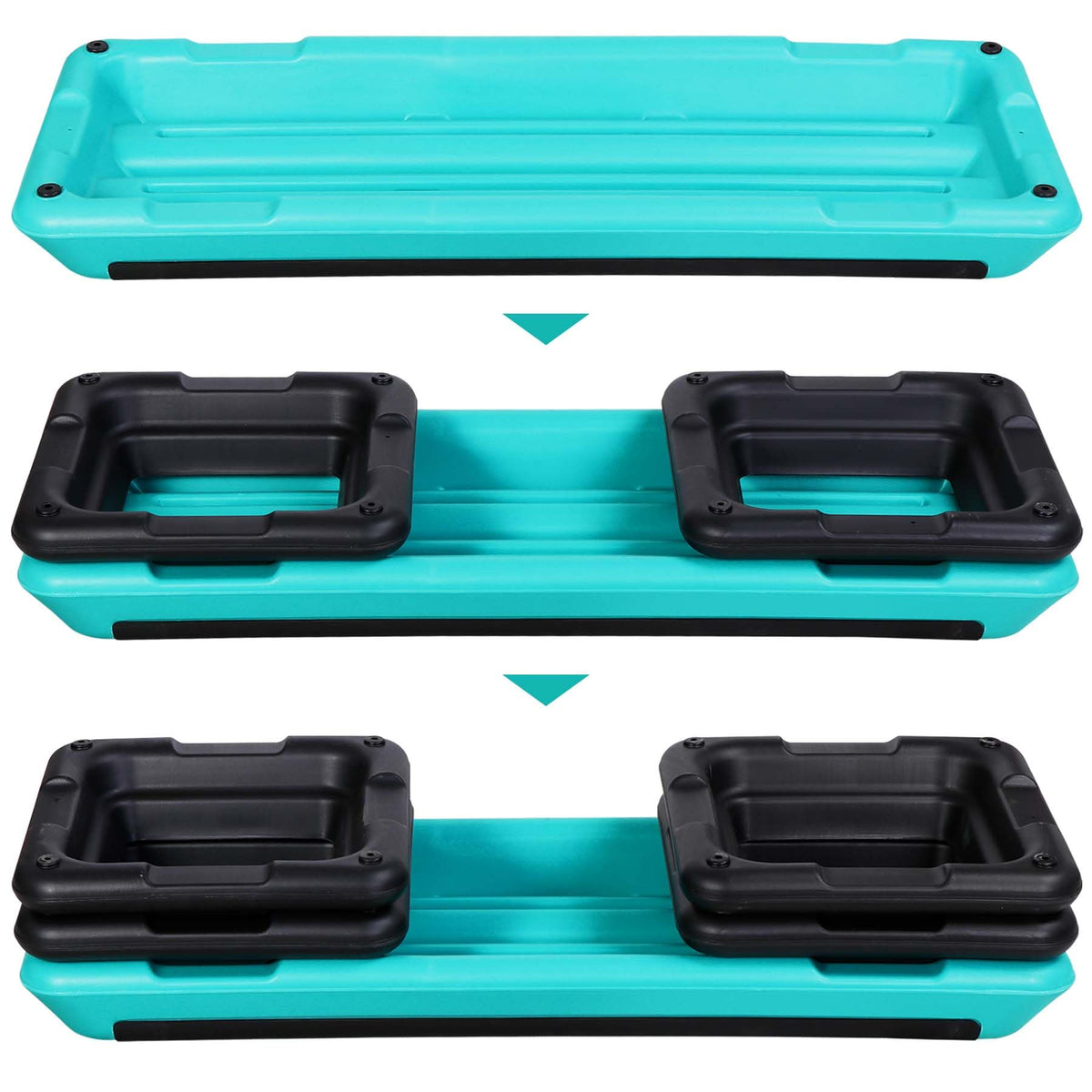 43" Adjustable Aerobic Stepper Bench with Risers W190200
