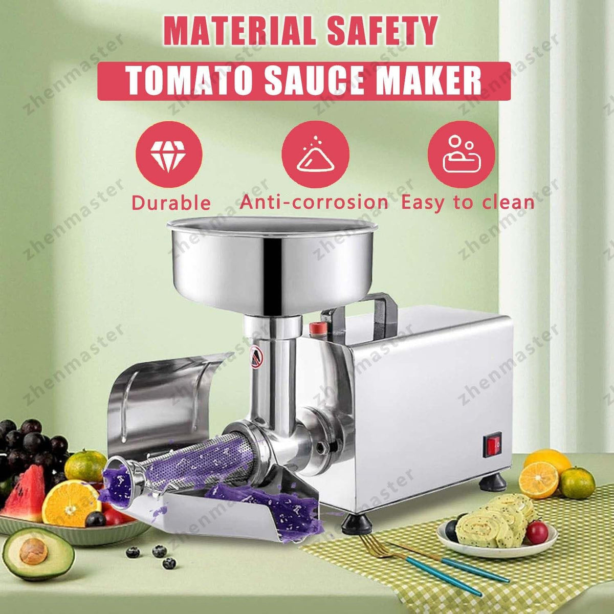 450W Stainless Steel Electric Tomato Strainer Y3309
