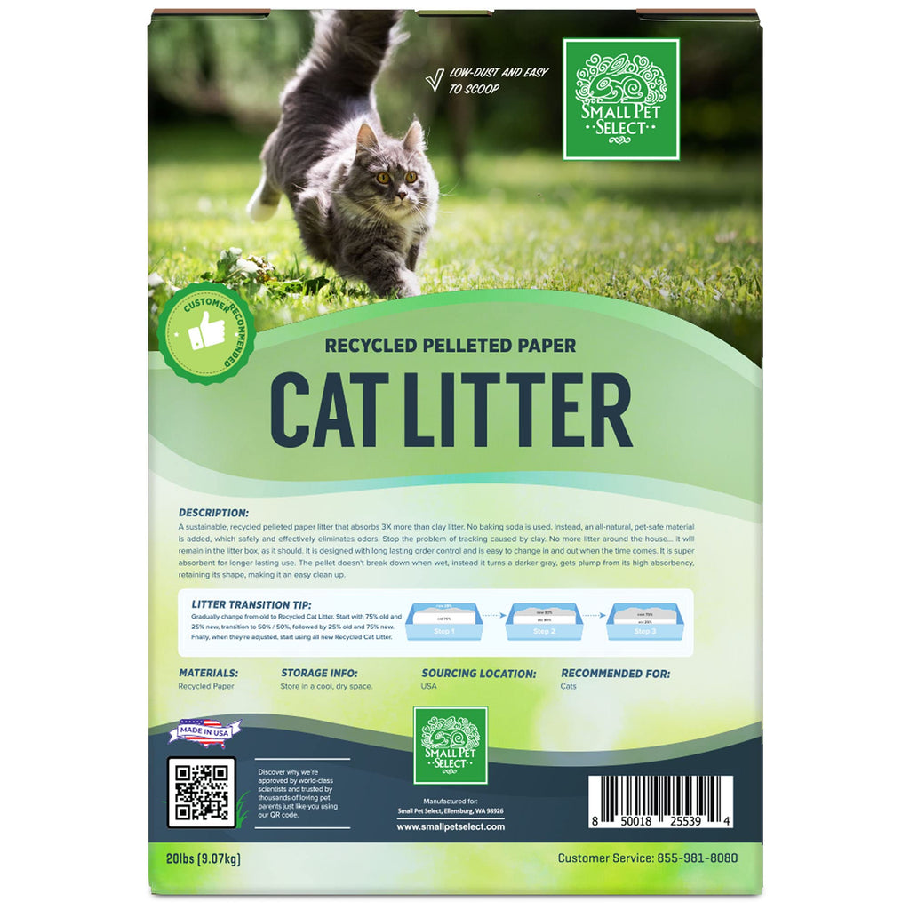 Recycled Paper Cat Litter, Non-Clumping, 20 lb B5556