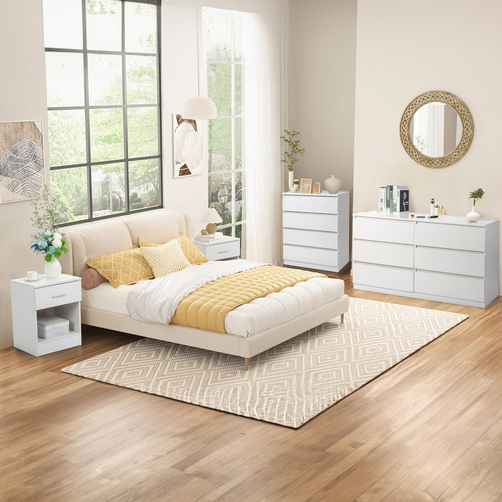 White 4 Drawer Dresser P1593