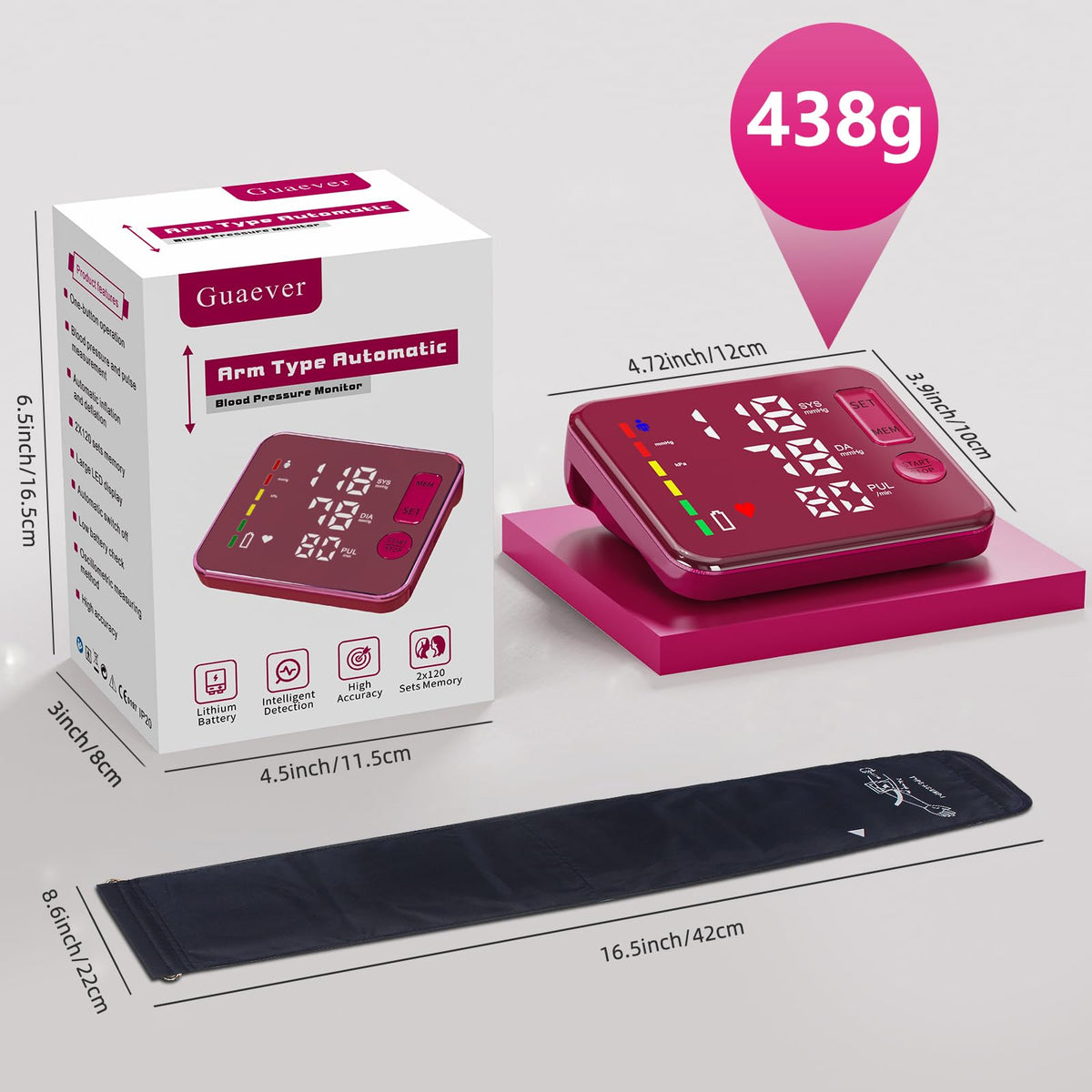Blood Pressure Monitor Rechargeable Upper Arm E664722