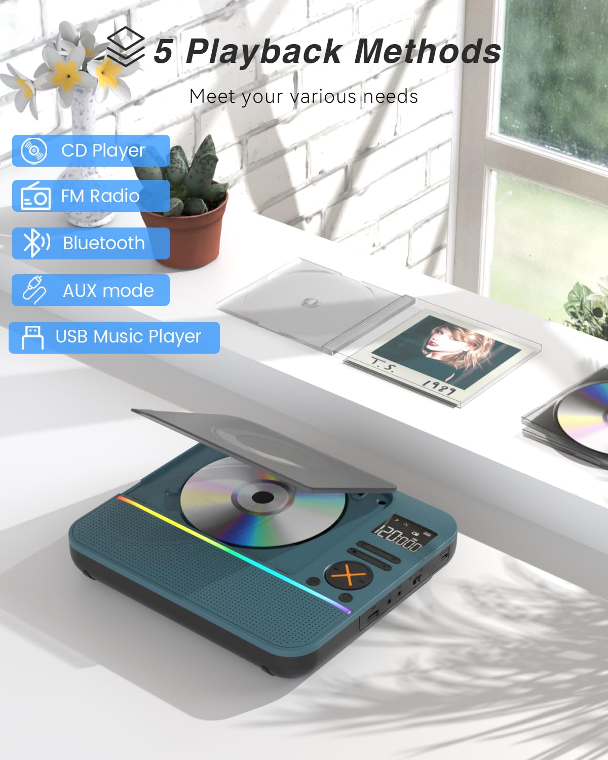 Portable CD Player with Bluetooth R867