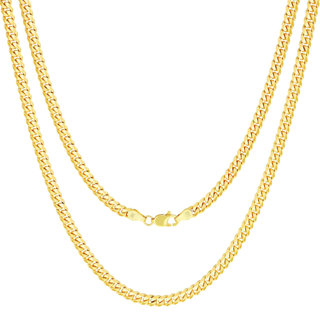 14k Yellow Gold Cuban Link Chain Necklace U807